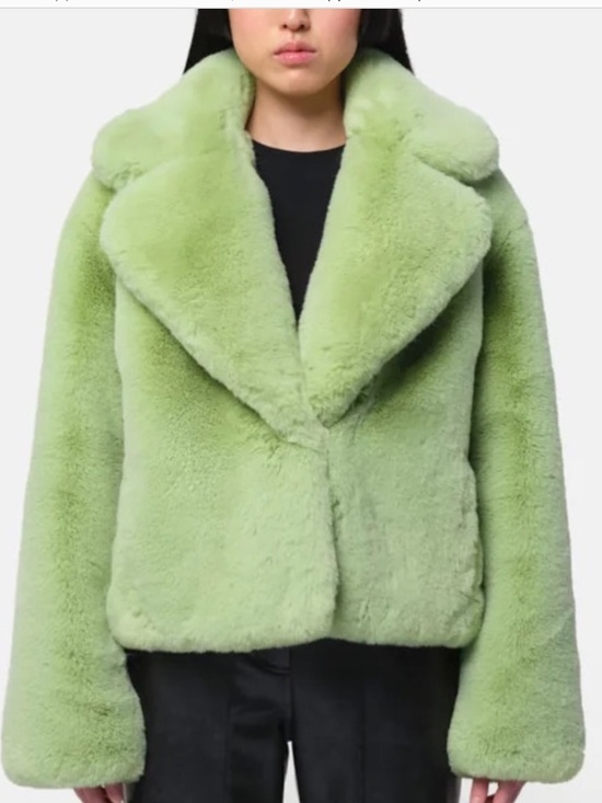 Apparis Jackets & Blazers - Apparis Medium M Miller faux fur green jacket 
